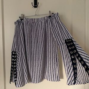 Off-the-shoulder Striped Top